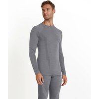 FALKE Herren Unterhemd WT Longsleeve m, Größe S in Grau