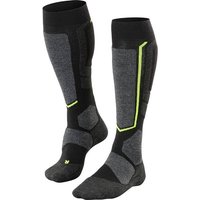 FALKE SB2 Unisex Kniestrümpfe Skiing, Größe 37-38 in Schwarz