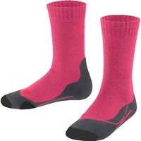 FALKE TK2 Kinder Socken, Größe 31-34 in Rot