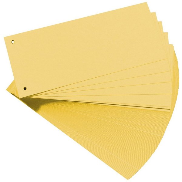 Falken Aktenordner, Trennstreifen Aktenfahnen Trennblätter Karton 240x105 mm Gelb