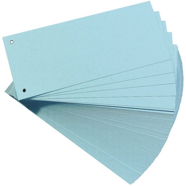 Falken Aktenordner, Trennstreifen Aktenfahnen Trennblätter Karton 240x105 mm Blau