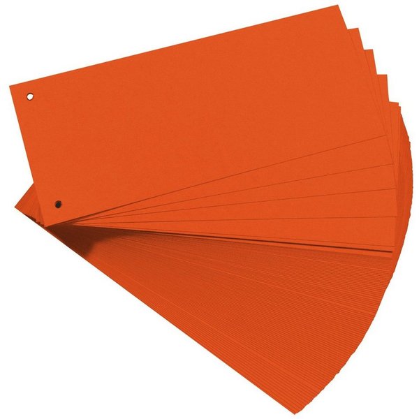 Falken Aktenordner, Trennstreifen Aktenfahnen Trennblätter Karton 240x105 mm Orange