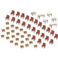 7 Tische und 48 Stühle
