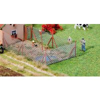 Maschendrahtzaun mit Holzpfosten, 340 mm