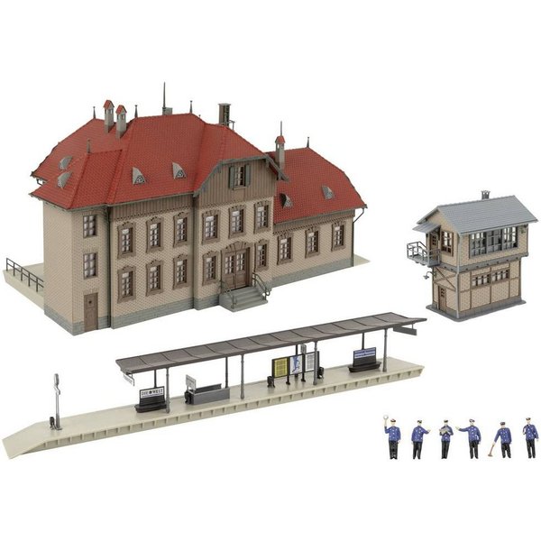 Faller Modelleisenbahn-Set H0 Aktions-Set Bahnhof Passendorf 190035