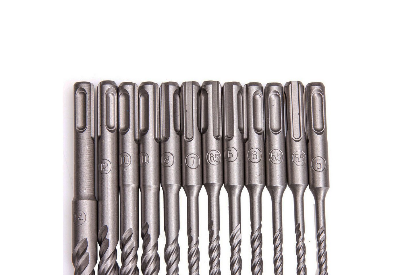 Falon-Tech Bohrer- und Meißelsatz Betonbohrer Bohrerset Meißelset Bohrer Meißel Steinbohrer Set 17 SDS+, (17-tlg) – Bild 4 von 4