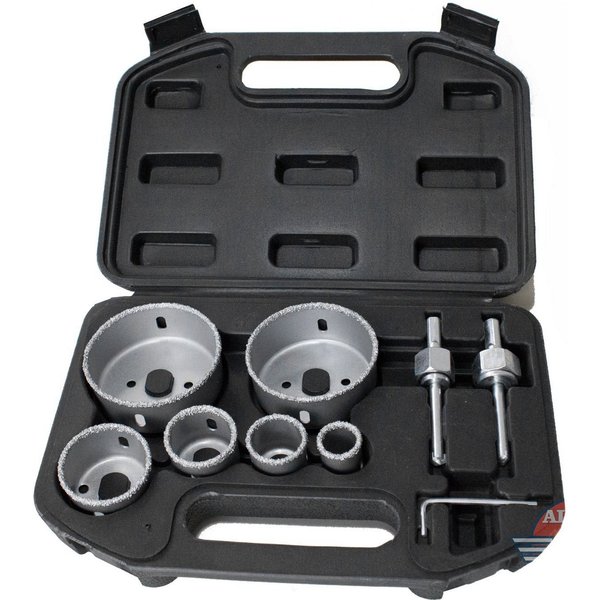 Falon-Tech Bohrkrone Lochbohrer Steinbohrer Dosenbohrer Bohrkrone Keramik Set 8tlg., 8-tlg.