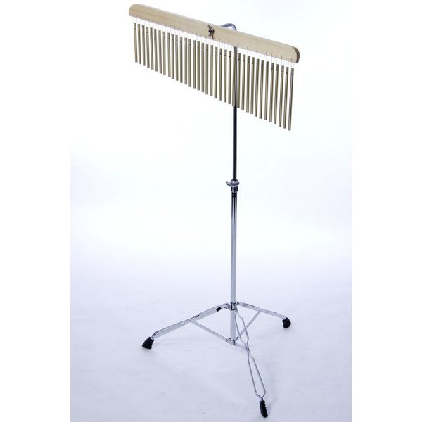 FAME Chime,Chimes 36 Messing-Stäbe Höhenverstellbarer Ständer Naturfarben Montierbar Ideal für Einsteiger und Musikschulen Percussion Instrument, Percussion, Ch