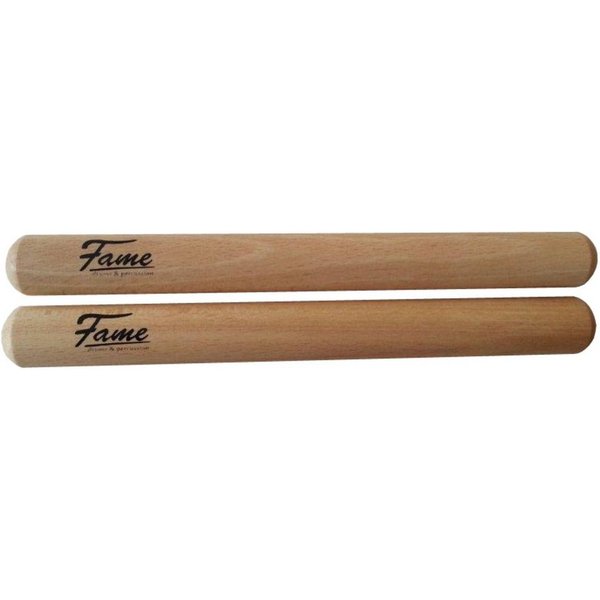 FAME Claves,FC-M Claves Buche Klanghölzer aus Buchenholz Ausgewogener Sound Hochwertige Verarbeitung 180 mm x 18 mm, Percussion, Claves, Klanghölzer aus Buchenh