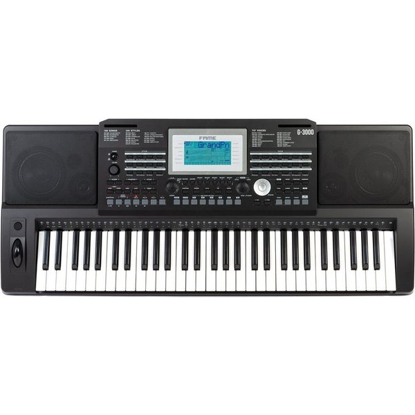 FAME Entertainer-Keyboard (G-3000 Homekeyboard mit 61 Tasten 128 Stimmen 737 Sounds 240 Styles 160 Songs Linearsequencer MIDI-Dateiwiedergabe Reverb Chorus Effe