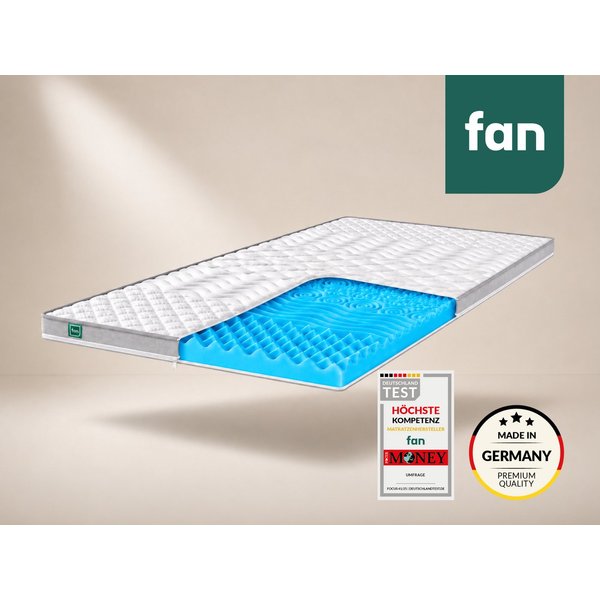 fan, Topper Softly XXL Plus, Topper 90x200, 140x200 cm und weitere Größen, 7 cm hoch, Kaltschaum, Kundenliebling, über 1500 positive Bewertungen >Made in German