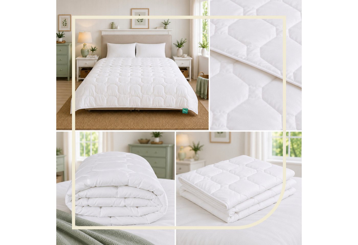 fan Baumwollbettdecke Kansas, Bettdecken für Sommer und Winter, Decke, Füllung: 100% Baumwolle, Bezug: 100% Baumwolle, Bettdecke 135x200 cm, 155x220 cm und weit – Bild 5 von 5