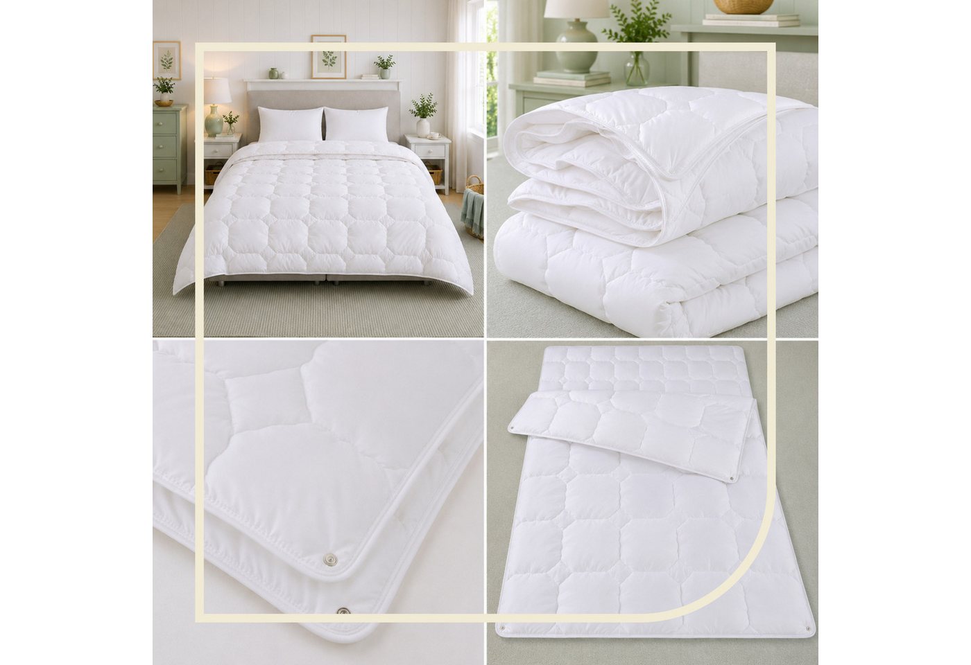 fan Baumwollbettdecke Kansas, Bettdecken für Sommer und Winter, Decke, Füllung: 100% Baumwolle, Bezug: 100% Baumwolle, Bettdecke 135x200 cm, 155x220 cm und weit – Bild 5 von 5