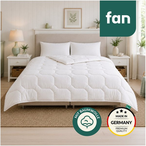 fan Baumwollbettdecke Kansas, Bettdecken für Sommer und Winter, Decke, Füllung: 100% Baumwolle, Bezug: 100% Baumwolle, Bettdecke 135x200 cm, 155x220 cm und weit