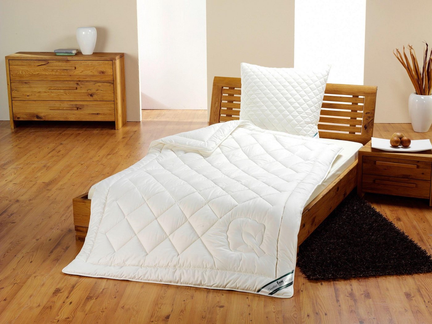 fan Baumwollbettdecke kbA Baumwolle, Bettdecke 135x200 cm und weitere Größen erhältlich, Füllung: 100% Baumwolle, Bezug: 100% Baumwolle, Bettdecke waschbar bis  – Bild 4 von 4