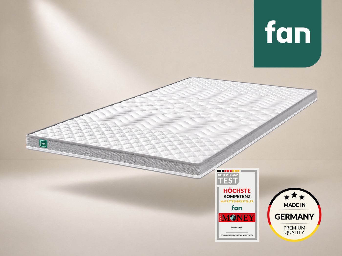 fan, Topper Softly XXL Plus, Topper 90x200, 140x200 cm und weitere Größen, 7 cm hoch, Kaltschaum, Kundenliebling, über 1500 positive Bewertungen >Made in German – Bild 2 von 5