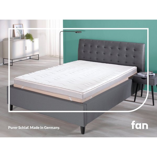 fan, Topper Big Komfort Plus, 7 Zonen Topper 90x200, 180x200 cm & weitere Größen, 10 cm hoch, Kaltschaum, Matratze, Boxspringbett, Hausstauballergiker geeignet,