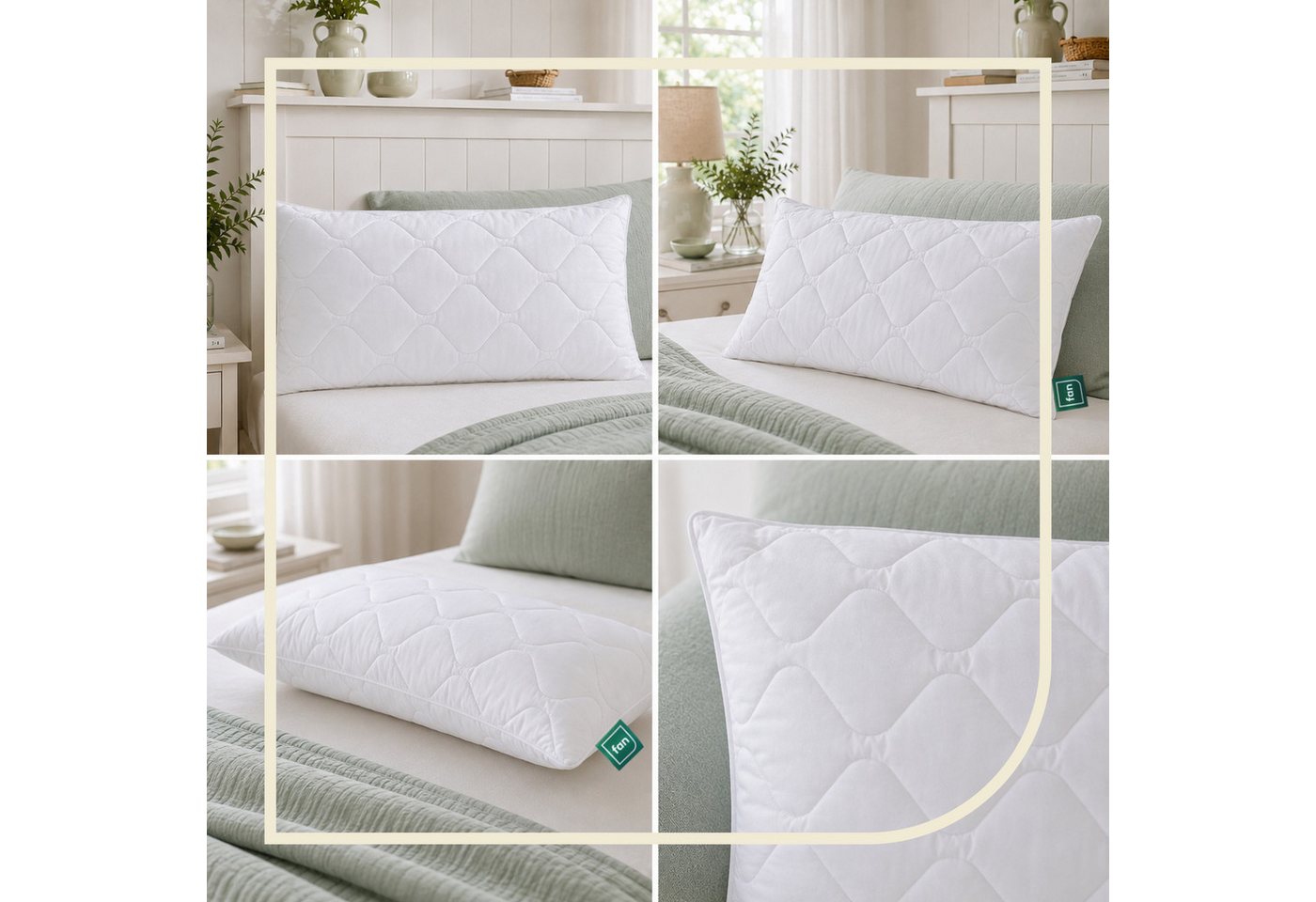fan Microfaserkissen Kansas, mit Baumwollbezug und Reißverschluss, Füllung: 100% Microfaser, Bezug: 100% Baumwolle, in 40x80 oder 80x80 cm, Kopfkissen aus Micro – Bild 5 von 5