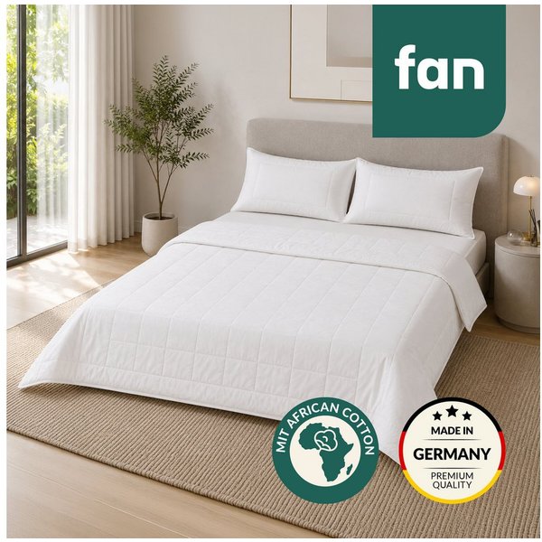 fan Naturfaserbettdecke African Cotton, 135x200 cm und weitere Größen, Füllung: 100% Lyocell (TENCEL), Bezug: 100% Baumwolle, Bettdecke für Winter oder Sommer. 