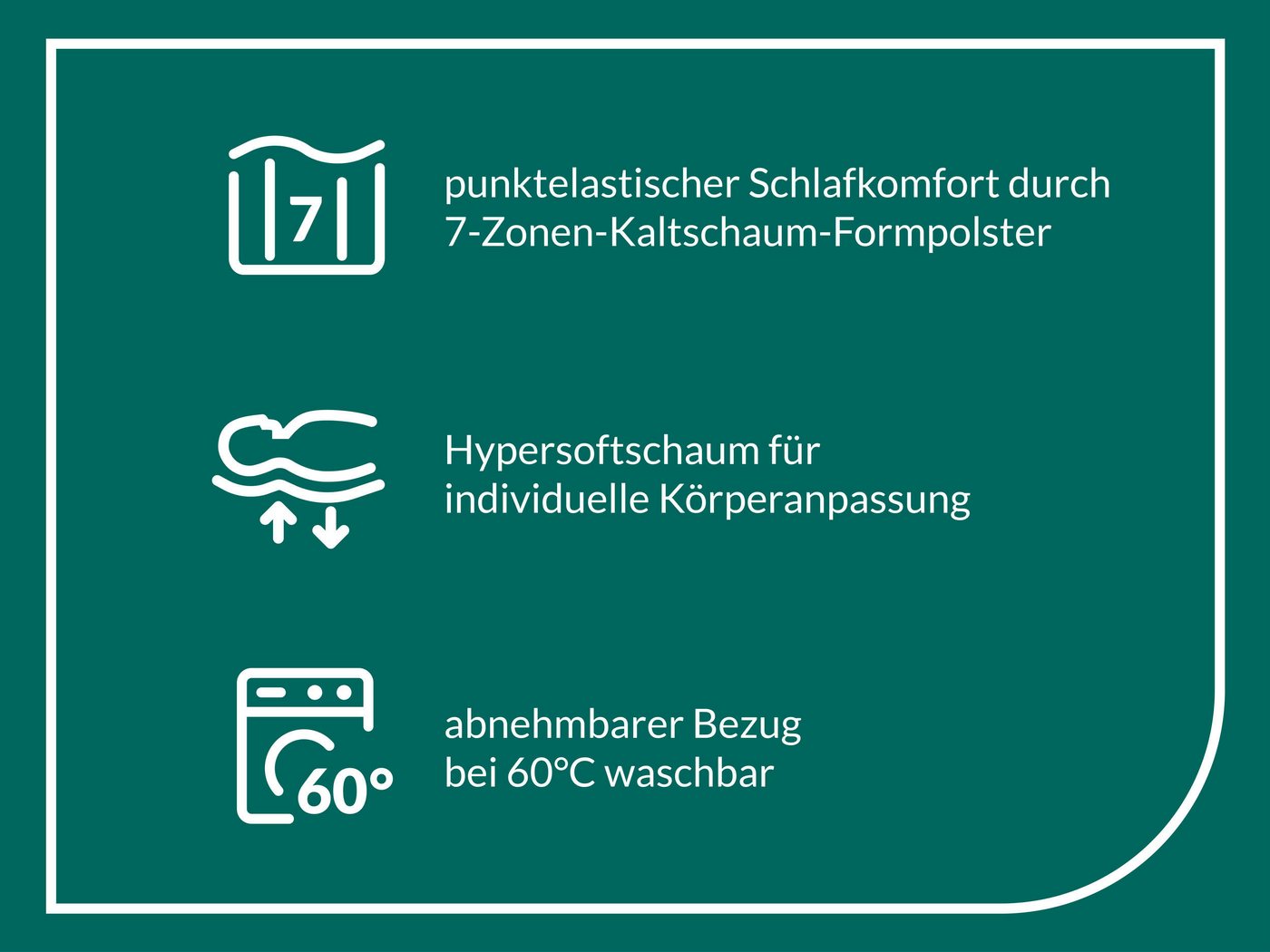 Taschenfederkernmatratze Tulani, Matratze in 90x200 cm, 140x200 cm und weiteren Größen, fan, 24 cm hoch, 530 Federn bei Gr. 100x200 cm - atmungsaktive Matratze – Bild 3 von 5