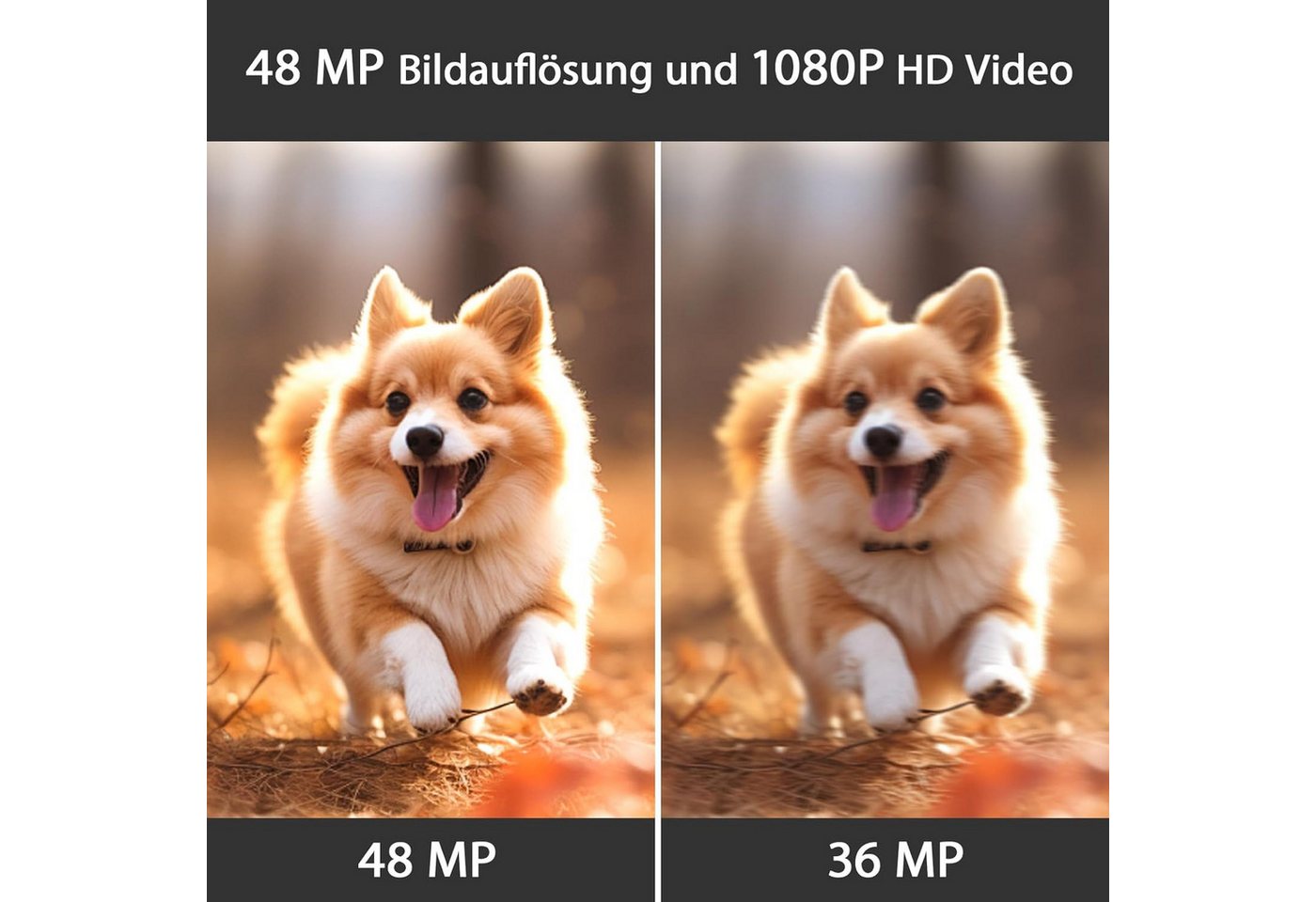 FANNOU 1080P Digitalkameras mit Front- und Rückobjektiv Kompaktkamera (48 MP) – Bild 3 von 4