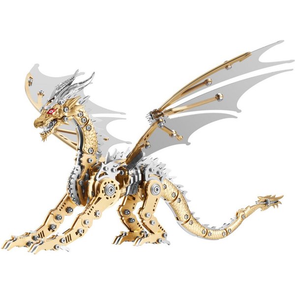 FANNOU 3D-Puzzle, 313 Puzzleteile, 3D Metallbausatz Mechanischer Drache – Geschenk & Sammlerstück
