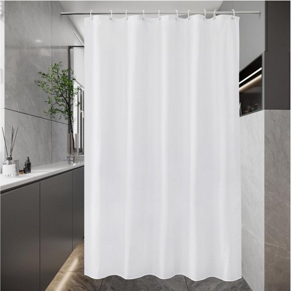 FANNOU Duschvorhang mit Haken, Anti-schimmel und Wasserdicht Trocknet Schnell Breite 120 cm, Waschbar Hochwertig Stoff Duschvorhänge Badewanne