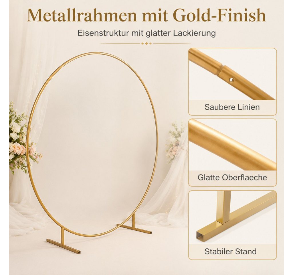 FANNOU Fensterdekoration Ballonbogenständer, goldener Ständer, Rahmen, Hochzeit – Bild 2 von 5