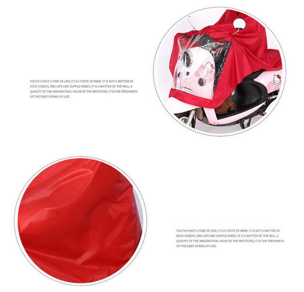 FANNOU Regenponcho Kapuzenponcho, wasserdichter Regenmantel für Elektromobile – Bild 2 von 2