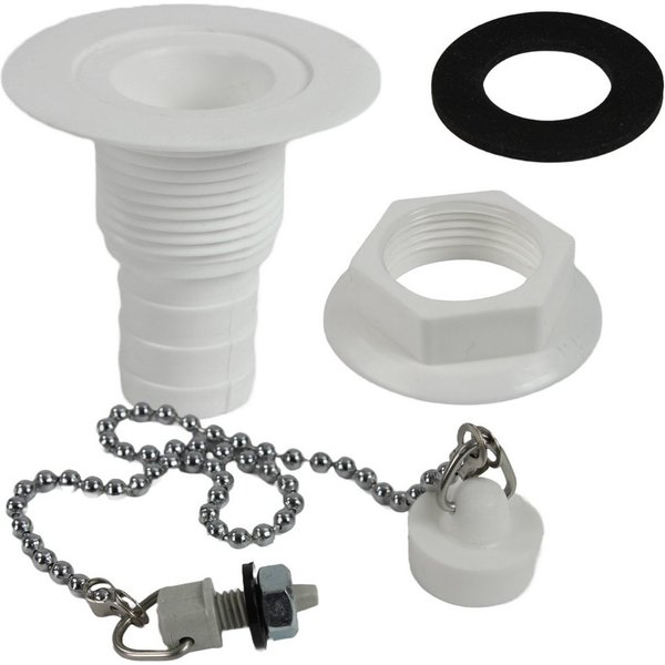 FAP Ablaufgarnitur Ablauf Ablaufgarnitur Beckenauslauf mit Kette + Befestigung + Dichtung