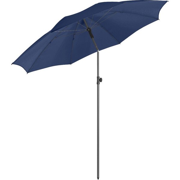 FARE Sonnenschirm L, Ø 200 cm, Titan-Finish, UPF 50+, höhenverstellbar, knickbar, Fiberglasschienen, Tragefutteral