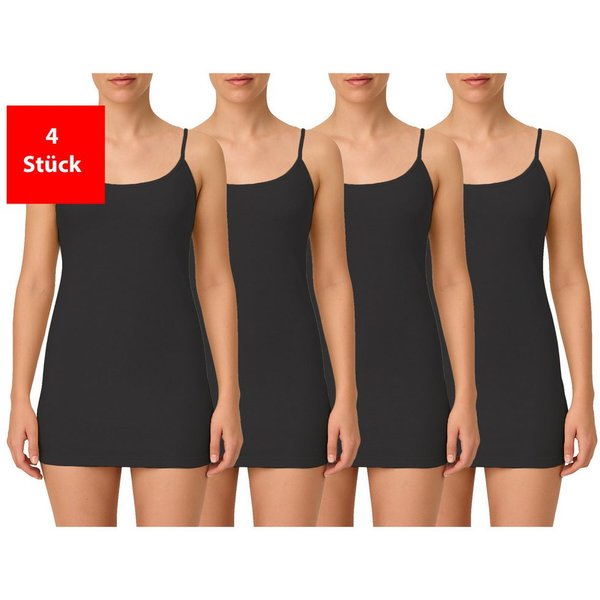 Fashionschmiede Spaghettitop Damen Unterhemd aus 100 % Baumwolle im praktischen 2er & 4er Pack (Packung, 4-tlg., 2er Pack) Weiche Baumwollqualität im praktische