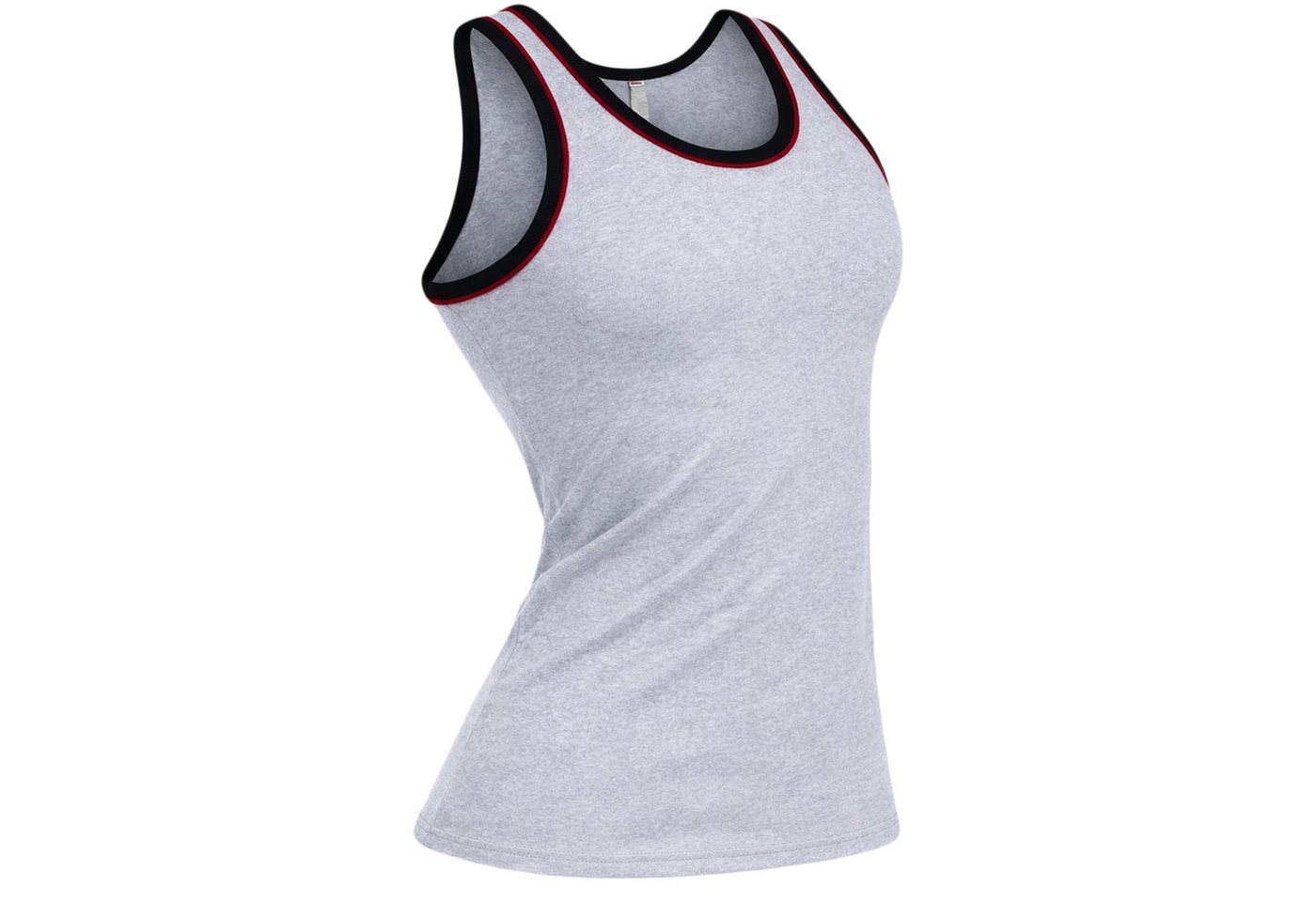 Fashionschmiede Unterhemd Herren Unterhemd 4er Pack Baumwolle Tank Top melange Achselshirts (Set, 4-St., 4er-Pack) Ohne störende Seitennähte, Formstabil – Bild 4 von 5