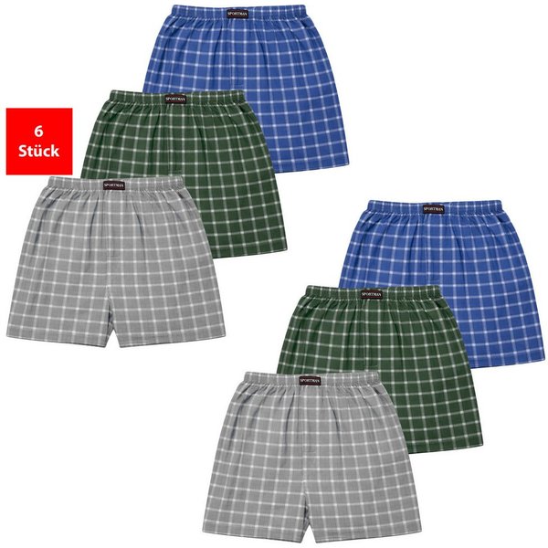 Fashionschmiede Webboxer Herren Webboxer Baumwolle Boxershort 3er & 6er Pack Sparpack S - 6XL (Spar-Set, 6-St., 3er-Pack) Bequemer Schnitt ohne Einengen