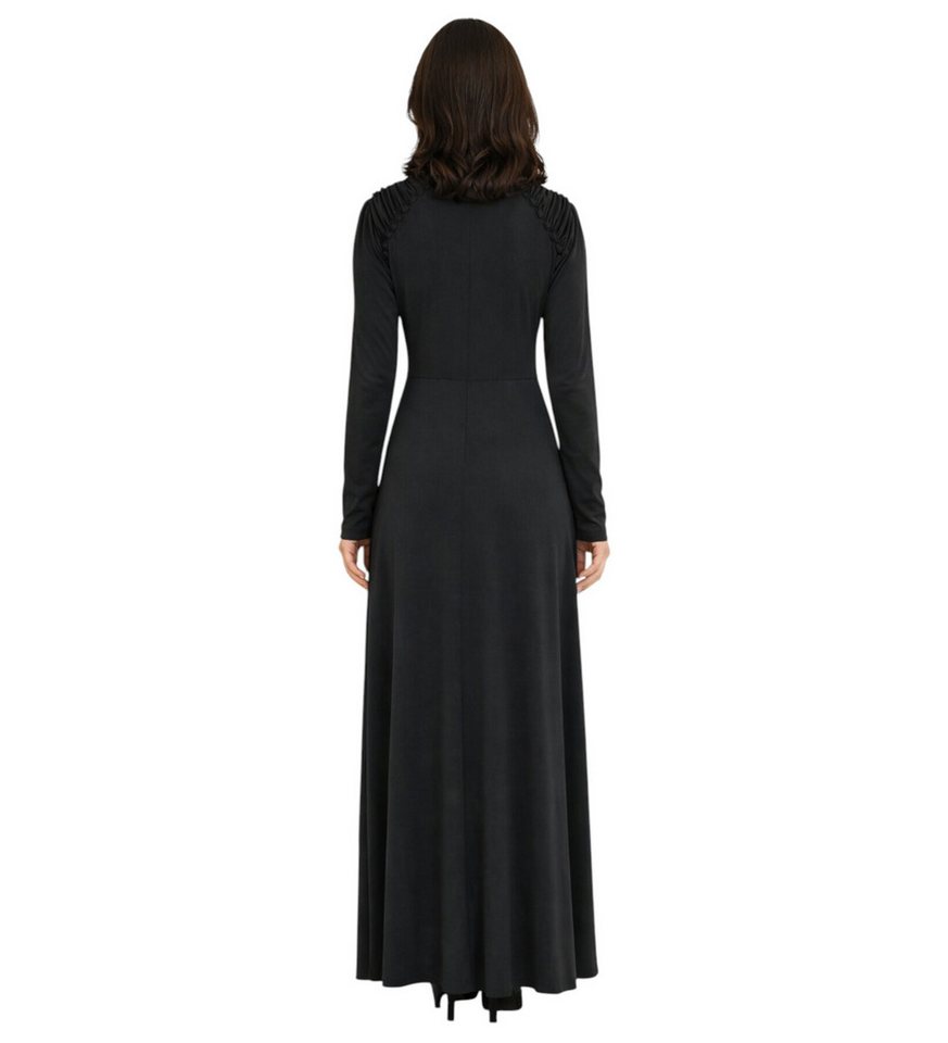 fashionshowcase Abendkleid Damen Maxikleid Hijab Kleid mit Raglanärmeln - Modest Fashion elastisch – Bild 3 von 3