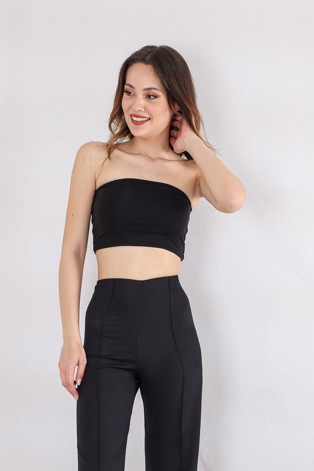 fashionshowcase Bootcuthose Damen Hose Hochtailliert Krepphose - Elegante Büro- und Freizeithose seitlicher Reißverschluss, Hohe Taille – Bild 4 von 4