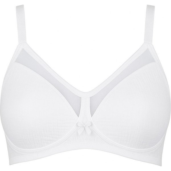 fashionshowcase Bügel-BH Soft Cups Mesh-Einsatz Zierschleife, 85–105 B/C/D, 3 Farben (1-tlg) Mesh-Einsatz, blickdicht