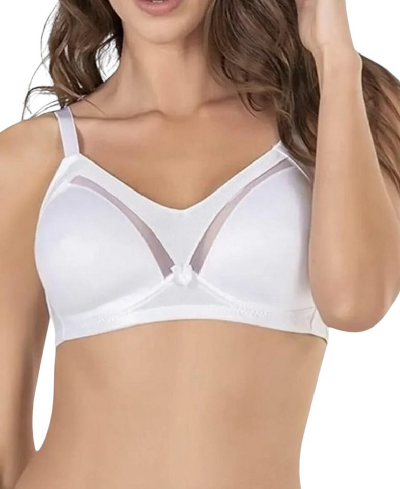 fashionshowcase Bügel-BH Soft Cups Mesh-Einsatz Zierschleife, 85–105 B/C/D, 3 Farben (1-tlg) Mesh-Einsatz, blickdicht – Bild 4 von 4