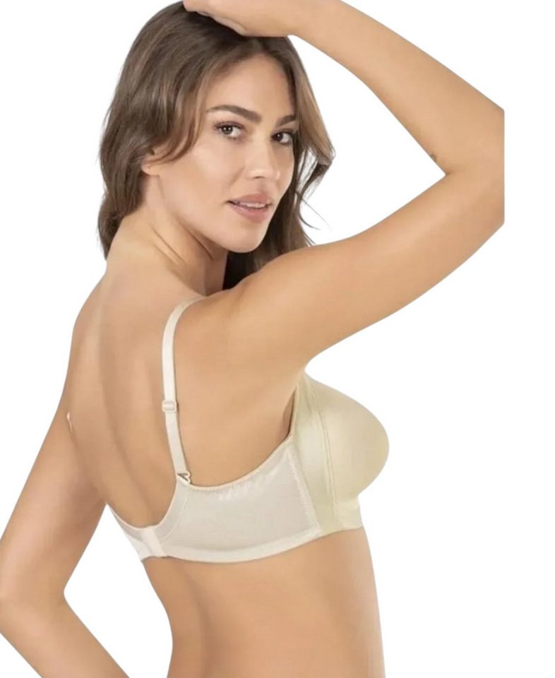 fashionshowcase Bügel-BH Soft Cups Mesh-Einsatz Zierschleife, 85–105 B/C/D, 3 Farben (1-tlg) Mesh-Einsatz, blickdicht – Bild 5 von 5
