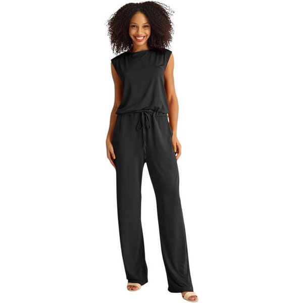 fashionshowcase Overall Overall Eleganter Damen Jumpsuit aus Stretch-Jersey Einteilig