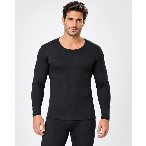 fashionshowcase Thermounterhemd Herren Langarm Funktionsshirt Atmungsaktiv & Wärmend Feuchtigkeitsregulierend, schnelltrocknend, nahtloser Komfort