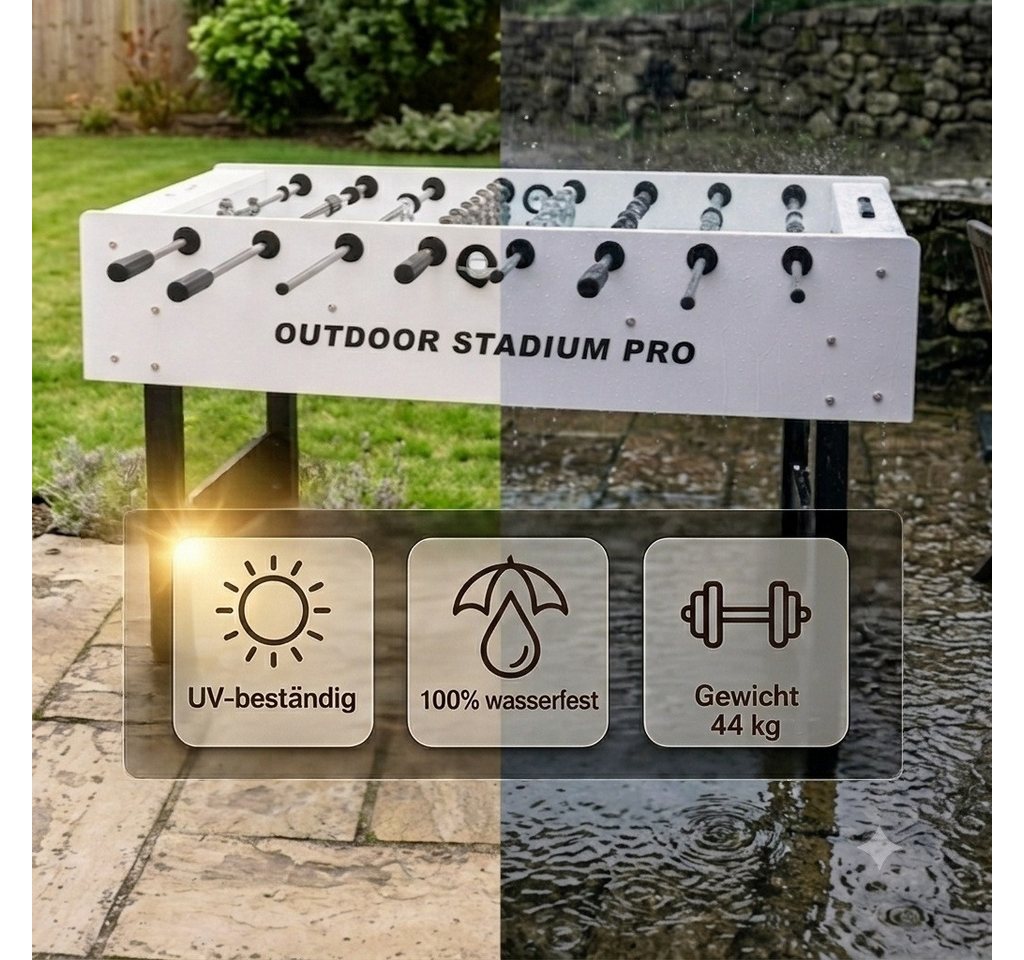 FASports Kickertisch Outdoor Stadium Pro, wasserfester Fußballtisch, Kicker Outdoor/Indoor (WM-Deal zur Fußball WM 2026, 1-tlg., Turniergröße, Outdoor-Tischkick – Bild 5 von 5