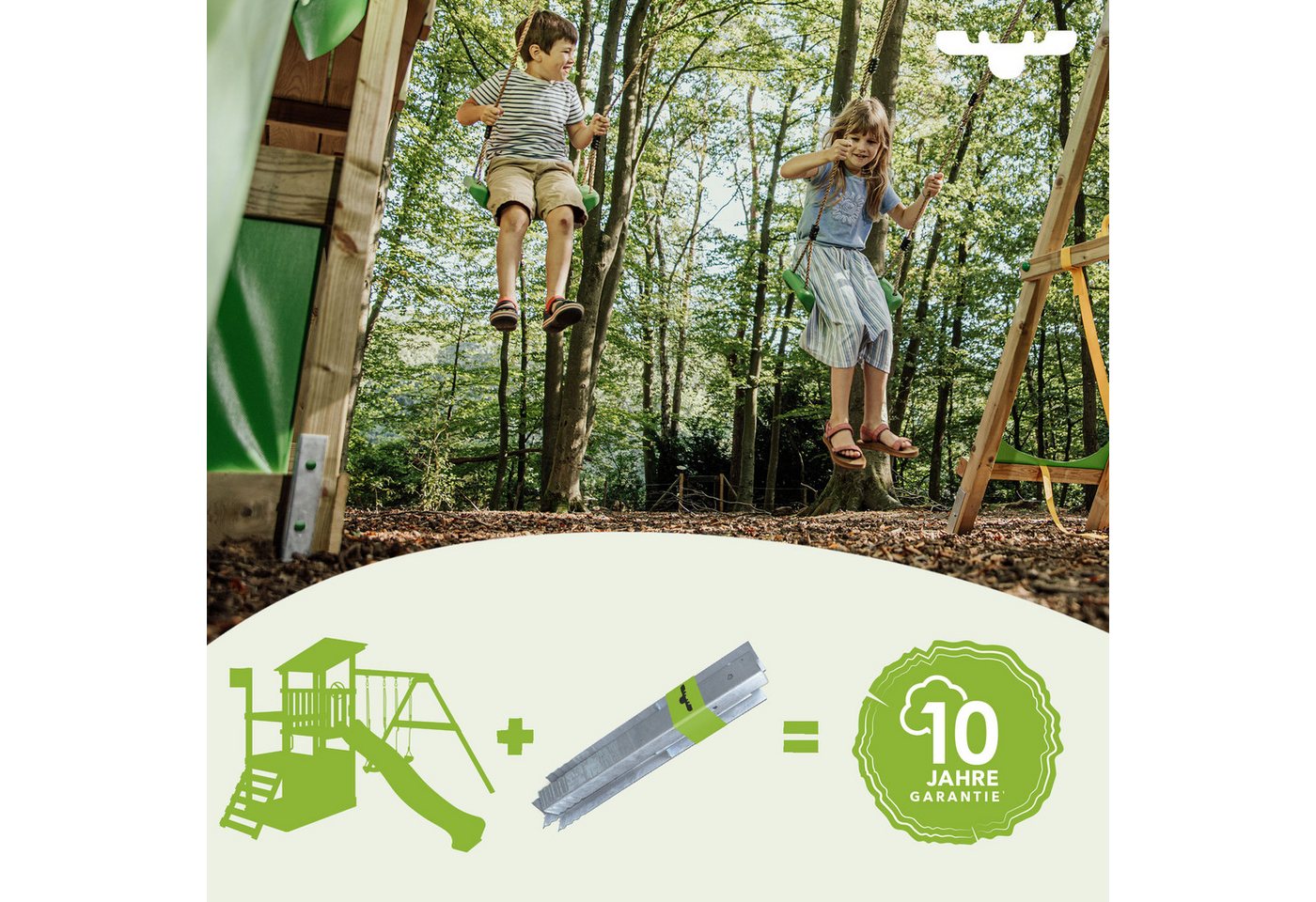 FATMOOSE Schaukelanker SolidRoot Winkelanker – Set mit 4 bis 20 feuerverzinkten Bodenankern, für Fatmoose Spieltürme und Schaukeln, einfache Montage durch direk – Bild 2 von 5