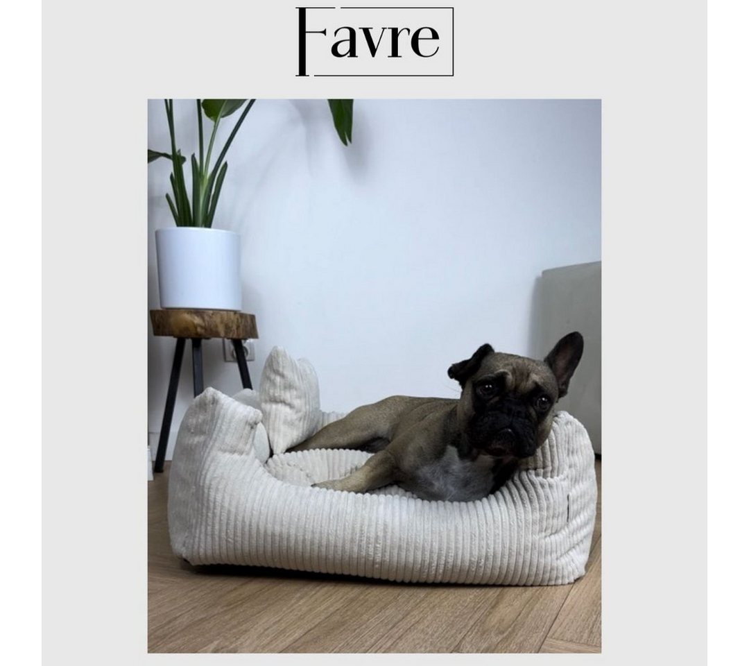 FAVRE Tierbett Soft Stripe Hundebett, Katzenbett, Farb- und Größenwahl, 100&% Polyester – Bild 4 von 5