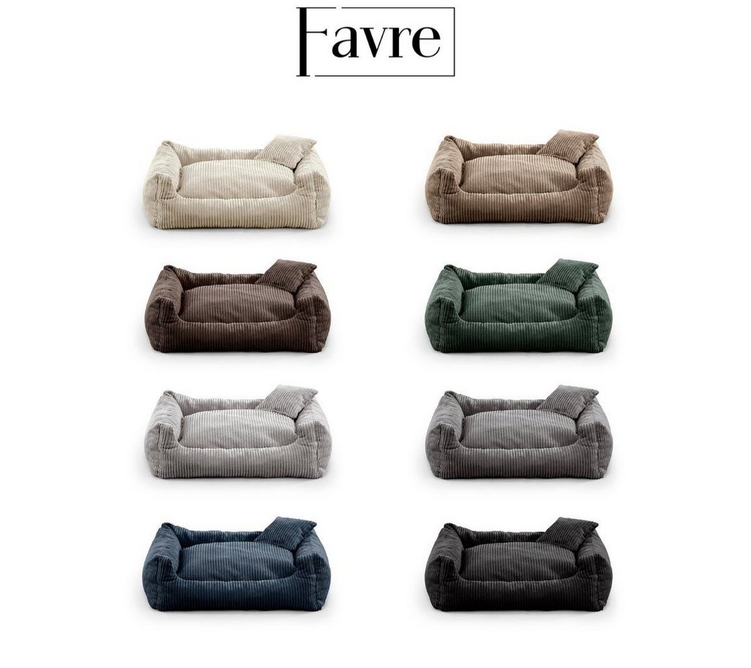 FAVRE Tierbett Soft Stripe Hundebett, Katzenbett, Farb- und Größenwahl, 100&% Polyester – Bild 5 von 5