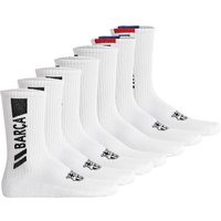 FC BARCELONA FC Barcelona Unisex Socken, 7er Pack - Tennis Socks, Schriftzug-Logo, Baumwollmischung, einfarbig, Größe 39-42 in Weiß