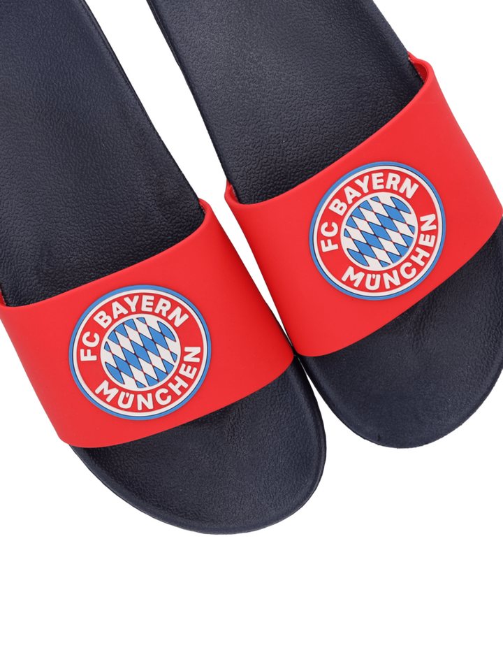 FC Bayern München FC Bayern München, Badelatschen Logo, Herren, Mehrfarbig Plüsch Hausschuhe – Bild 4 von 4