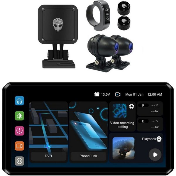 FC-Moto M2S Ultimate Bundle Motorrad Multimediasystem Motorrad-Navigationsgerät (Wasserdicht wasserdichte)