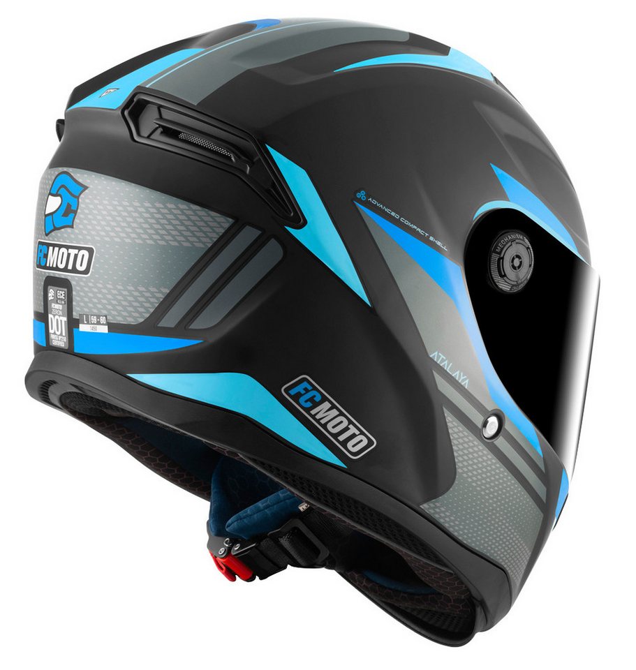FC-Moto Motorradhelm FF114B Zeron Helm, Vorbereitet Für Pinlockscheibe,herausnehmbares Innenfutter – Bild 5 von 5