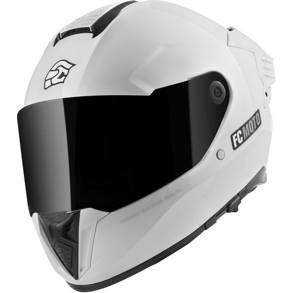 FC-Moto Motorradhelm Hawk EVO Solid Helm, Vorbereitet Für Kommunikationssystem,vorbereitet Pinlockscheibe,h